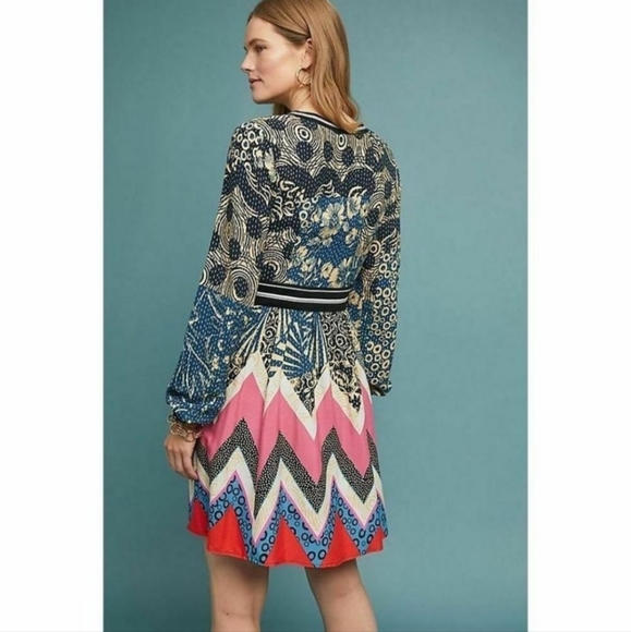 Maeve by Anthropologie Sporty Chevron Dress Size 2P - Picture 11 of 15